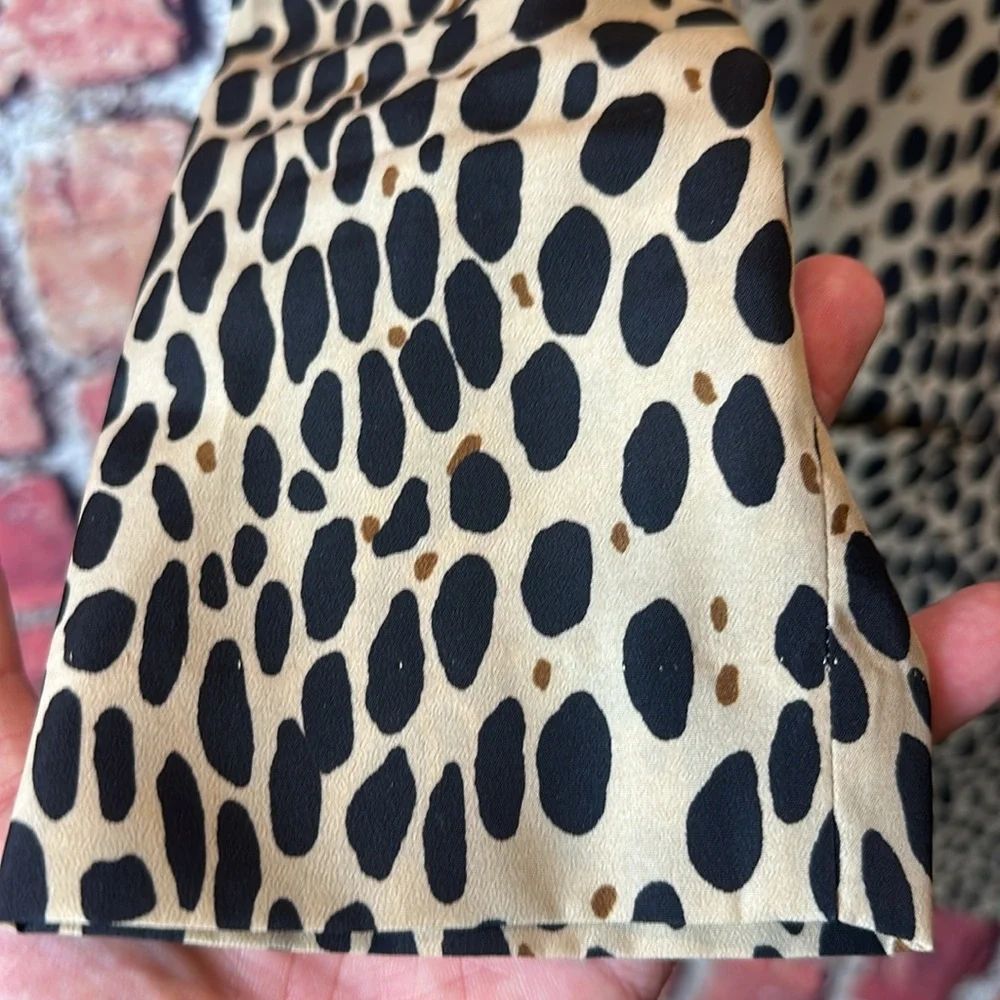 J.CREW Jules Dress in Wildcat Leopard Animal Print Tan Shift Style Size 2